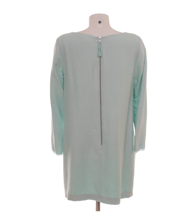 Boden Damen Kleid Pailletten Gr. UK 18L (DE 44 Lang) Mintgrün Wolle Seide – Foto 4