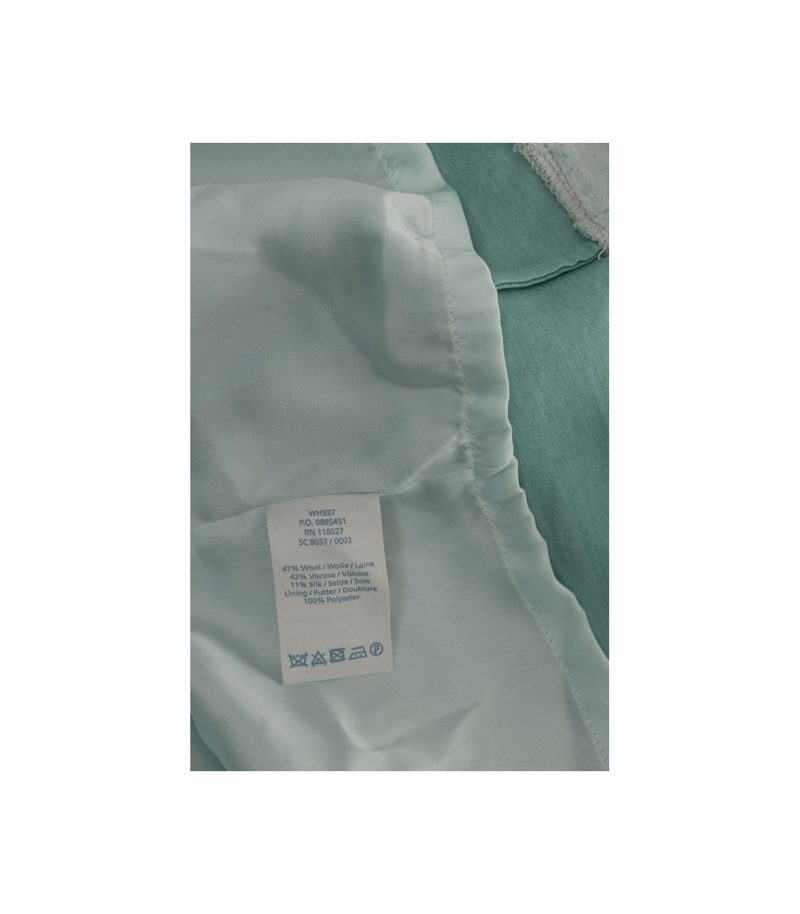 Boden Damen Kleid Pailletten Gr. UK 18L (DE 44 Lang) Mintgrün Wolle Seide – Foto 9