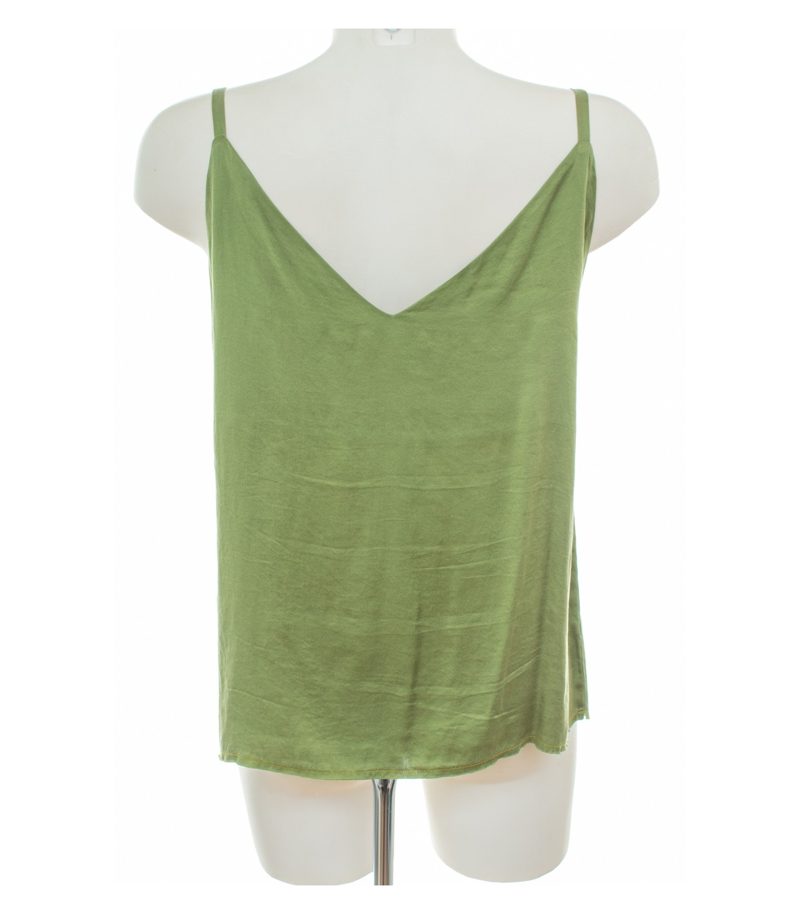 5 Preview Damen Seidentop Top Gr. L 100% Grün Seide – Foto 4