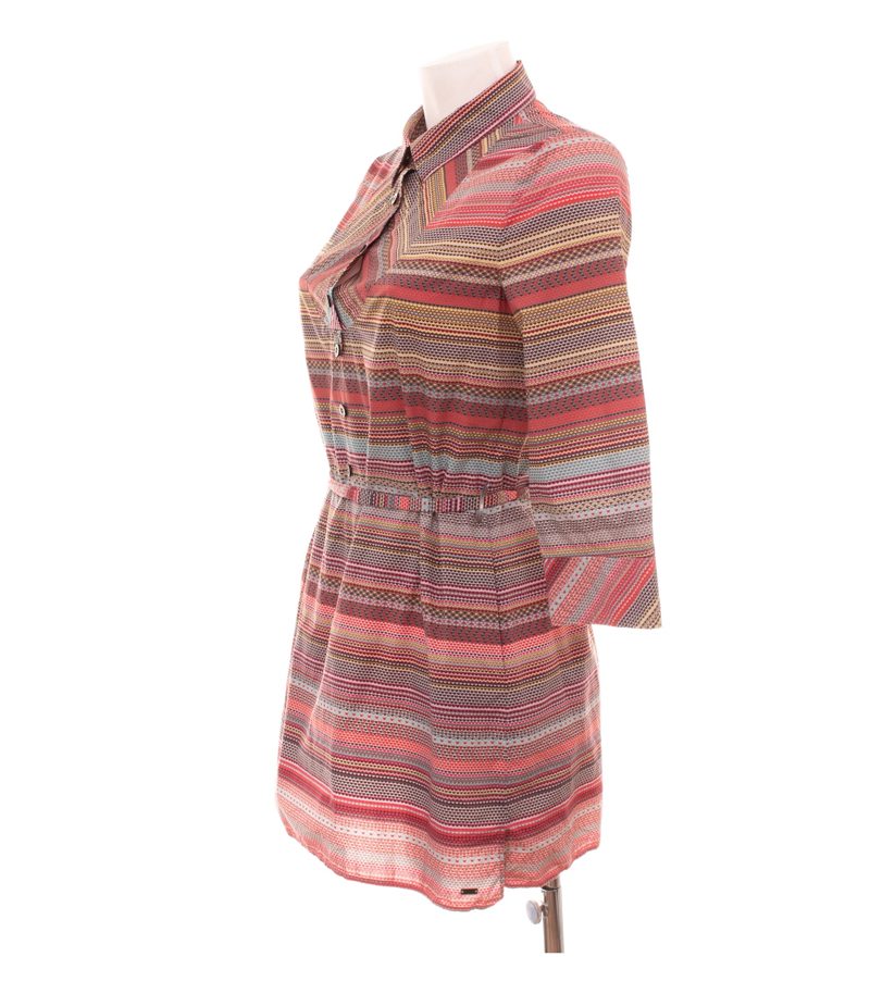 Escada Sport Damen Tunika Blusenkleid Herz Gr. 36 Mehrfarbig Baumwolle – Foto 3