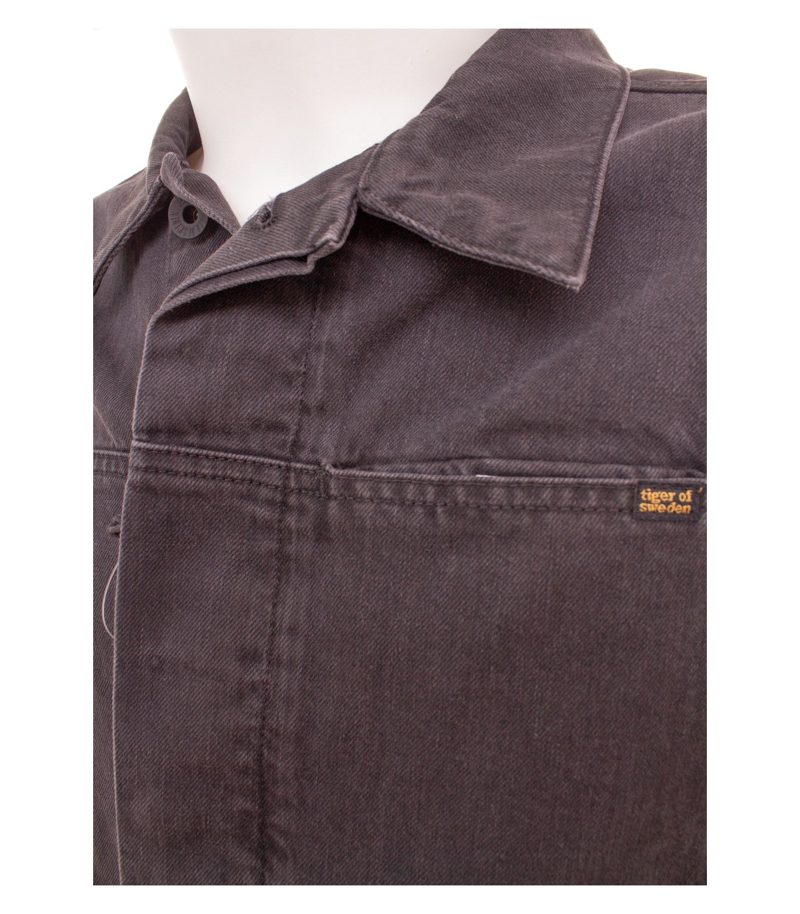Tiger of Sweden Herren Jacke Jeansjacke Quiet Luxury Gr. L Grau Baumwolle Denim – Foto 5