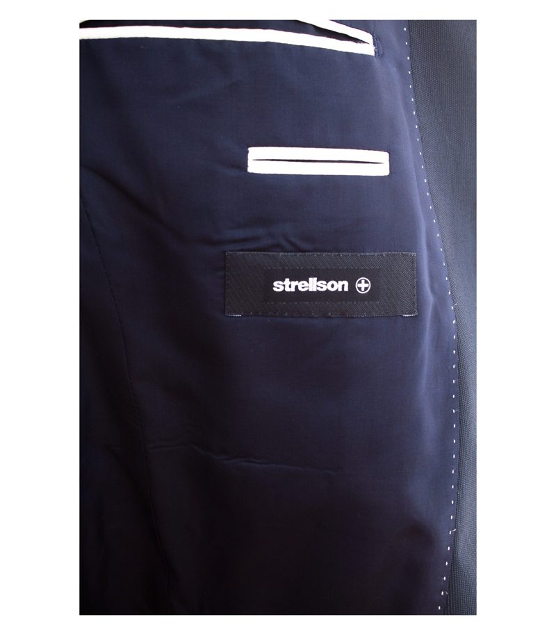 strellson Herren Anzug Business Gr. DE 90 Schwarz Blau Wolle – Foto 5