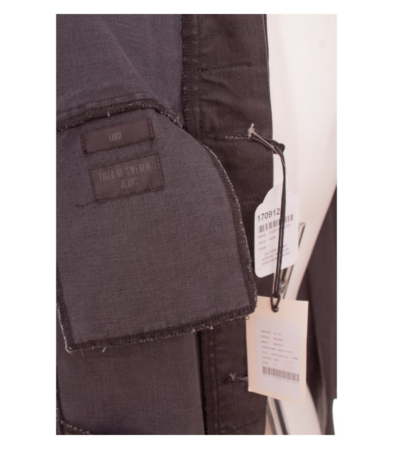 Tiger of Sweden Herren Jacke Jeansjacke Quiet Luxury Gr. L Grau Baumwolle Denim – Foto 8