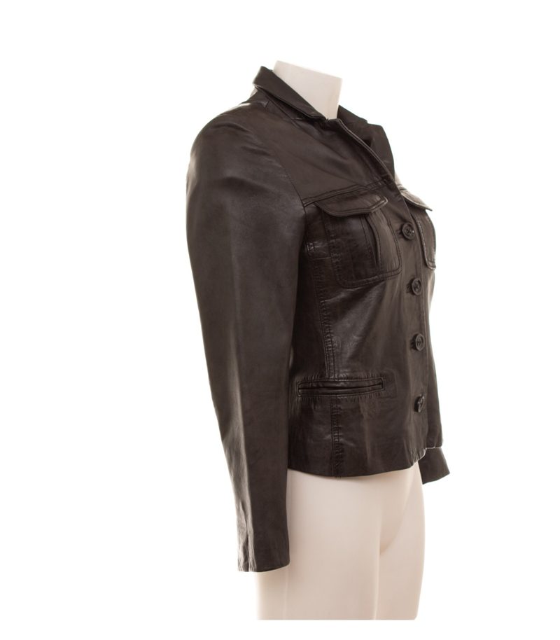 ZADIG & VOLTAIRE Damen Lederjacke Lammleder Gr. S Schwarz Leder – Foto 2