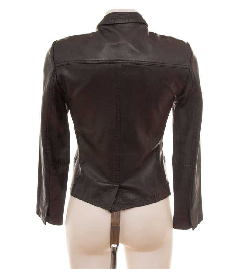 ZADIG & VOLTAIRE Damen Lederjacke Lammleder Gr. S Schwarz Leder – Foto 4