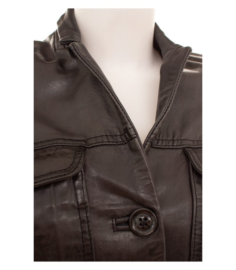 ZADIG & VOLTAIRE Damen Lederjacke Lammleder Gr. S Schwarz Leder – Foto 5