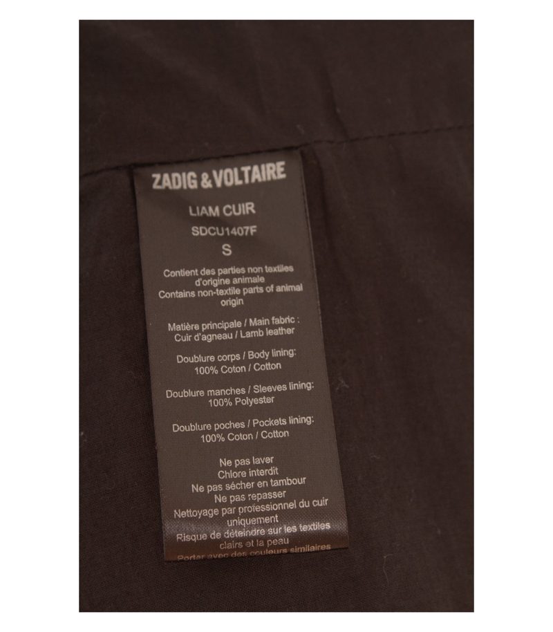 ZADIG & VOLTAIRE Damen Lederjacke Lammleder Gr. S Schwarz Leder – Foto 9