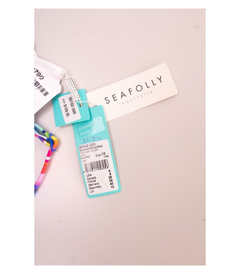 SEAFOLLY Damen Tankini-Oberteil Top Gepolstert Gr. 36 Bunt Polyamid – Foto 4