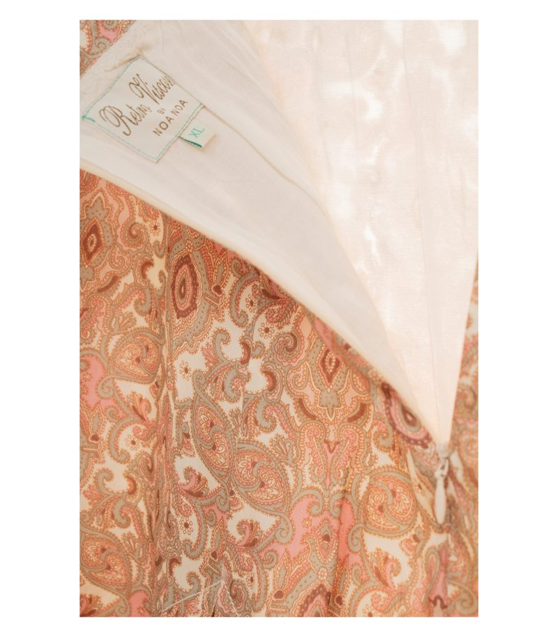NOA Damen Rock Knielang Paisley Perlenstickerei Gr. XL Beige Viskose – Foto 3