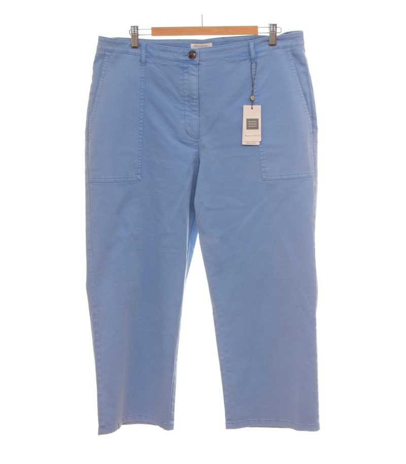 Marc O'Polo Damen Hose Chino Cropped Gr. 44 Blau Baumwolle – Foto 1