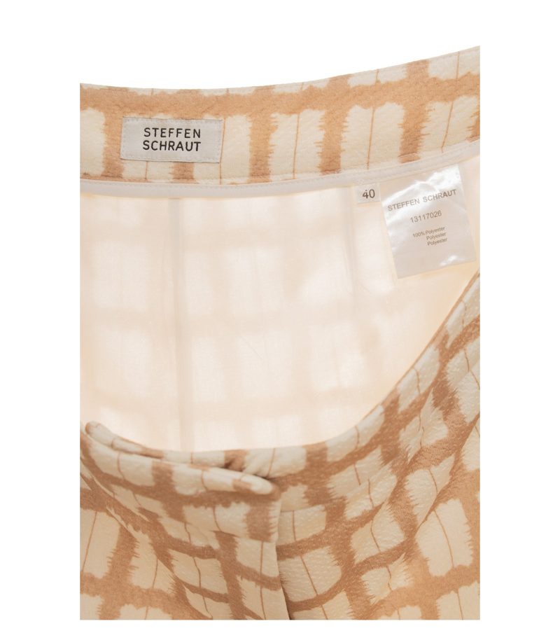 STEFFEN SCHRAUT Damen Hose Kariert Business Gr. 40 Beige – Foto 3