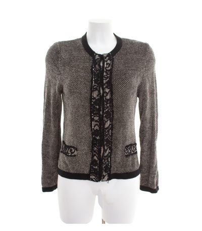 GERRY WEBER Damen Strickjacke Cardigan Gr. M Schwarz Taupe Strick