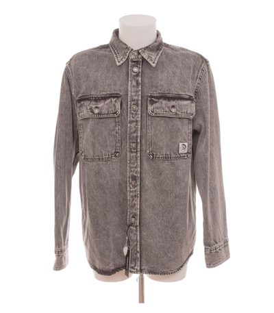 DIESEL Herren Jeanshemd S-JESSY-A Waschung Gr. XL Grau Baumwolle Denim