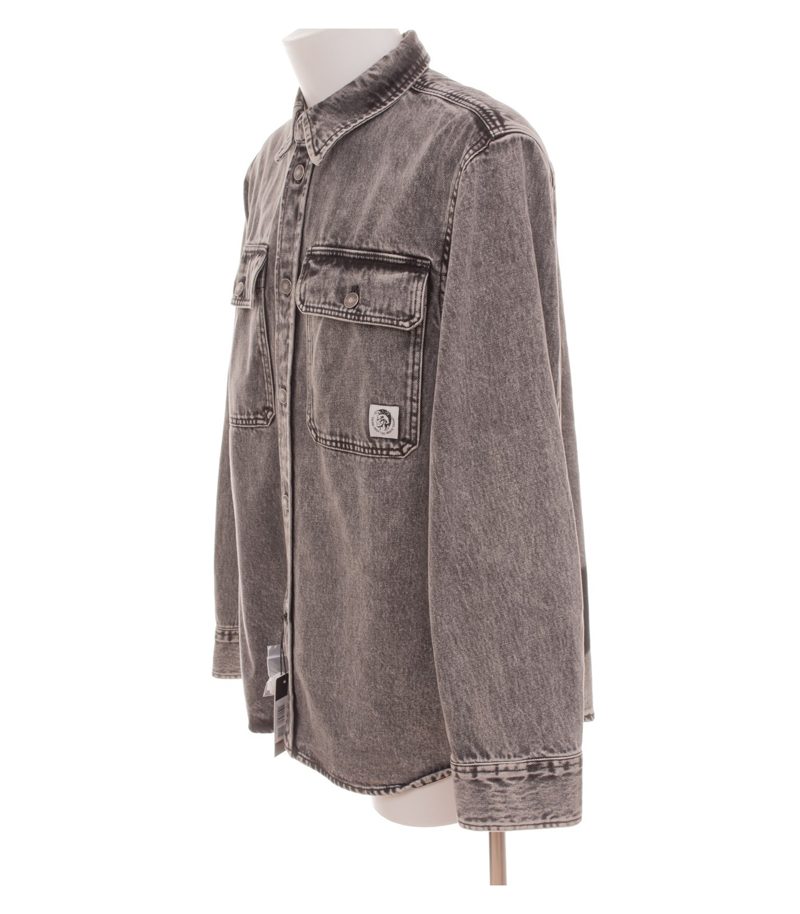 DIESEL Herren Jeanshemd S-JESSY-A Waschung Gr. XL Grau Baumwolle Denim – Foto 3