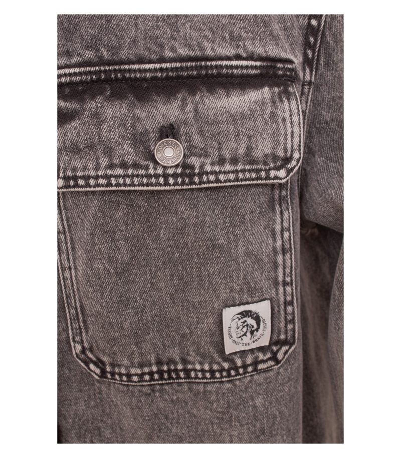 DIESEL Herren Jeanshemd S-JESSY-A Waschung Gr. XL Grau Baumwolle Denim – Foto 5