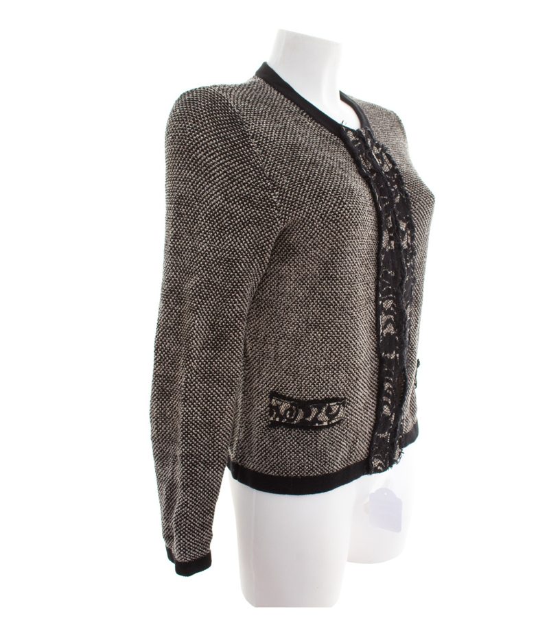 GERRY WEBER Damen Strickjacke Cardigan Gr. M Schwarz Taupe Strick – Foto 2