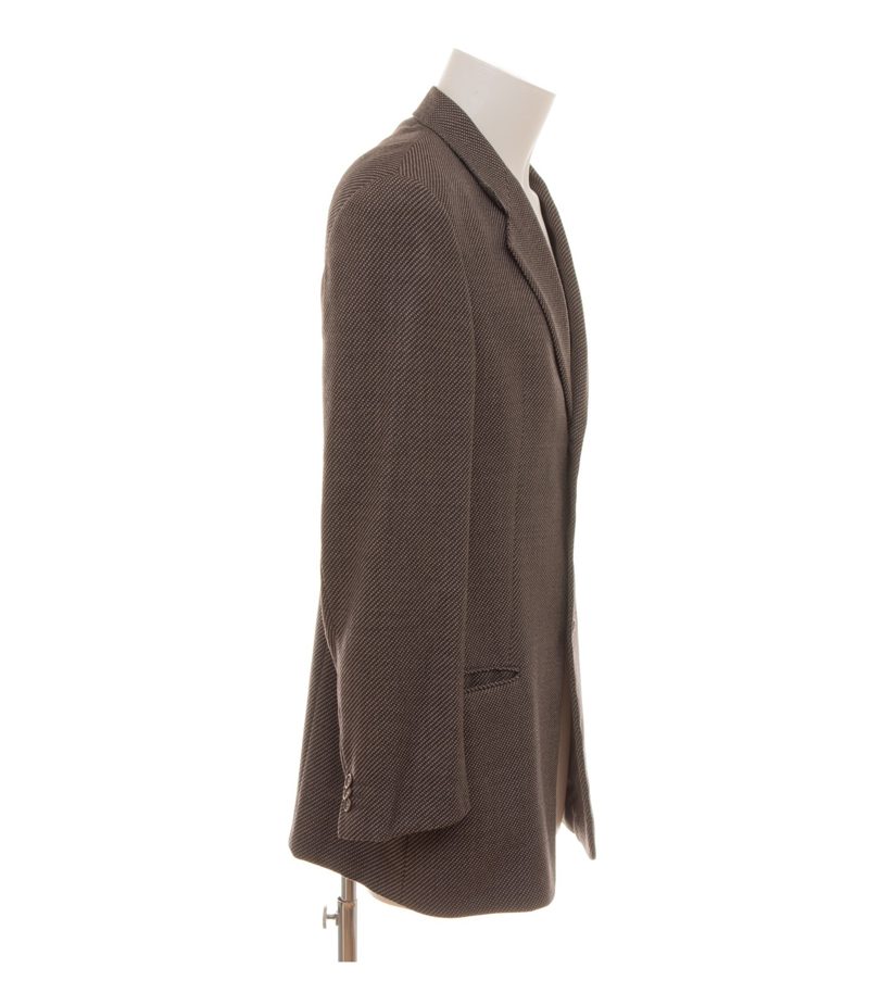 ARMANI COLLEZIONI Herren Sakko Akzeptabel Gr. 50 (Geschätzt) Braun Wolle – Foto 2