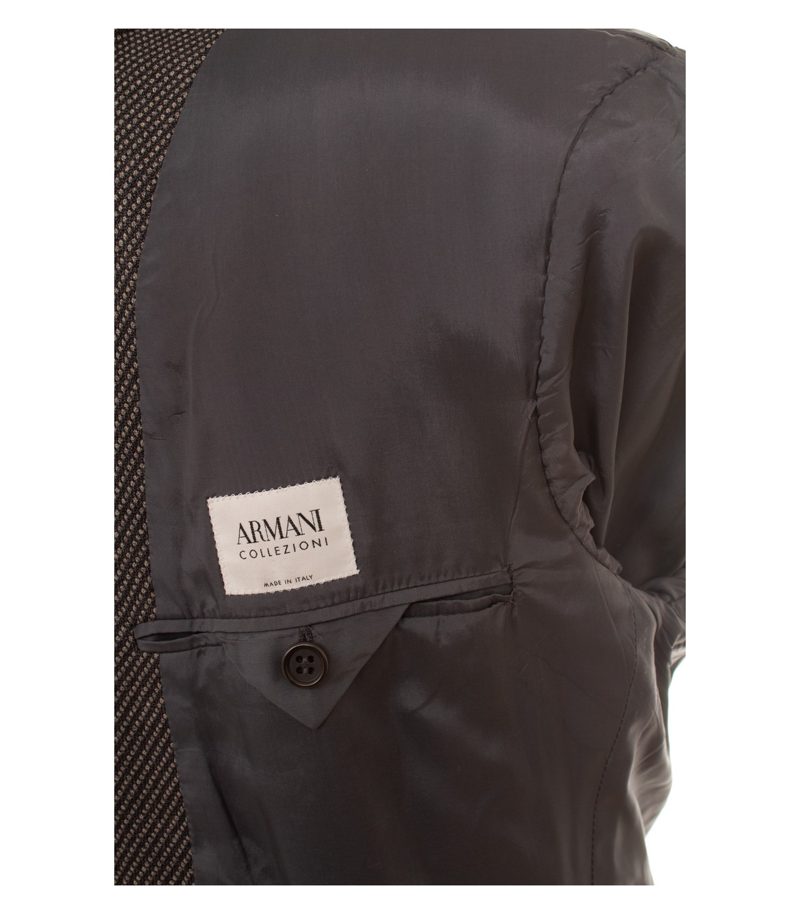 ARMANI COLLEZIONI Herren Sakko Akzeptabel Gr. 50 (Geschätzt) Braun Wolle – Foto 7