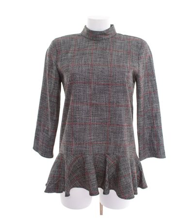 Zara Damen Shirt Peplum Bluse Gr. S Mehrfarbig
