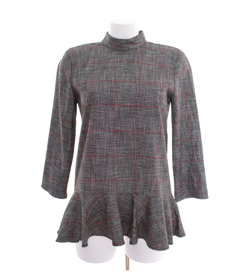 Zara Damen Shirt Peplum Bluse Gr. S Mehrfarbig – Foto 1