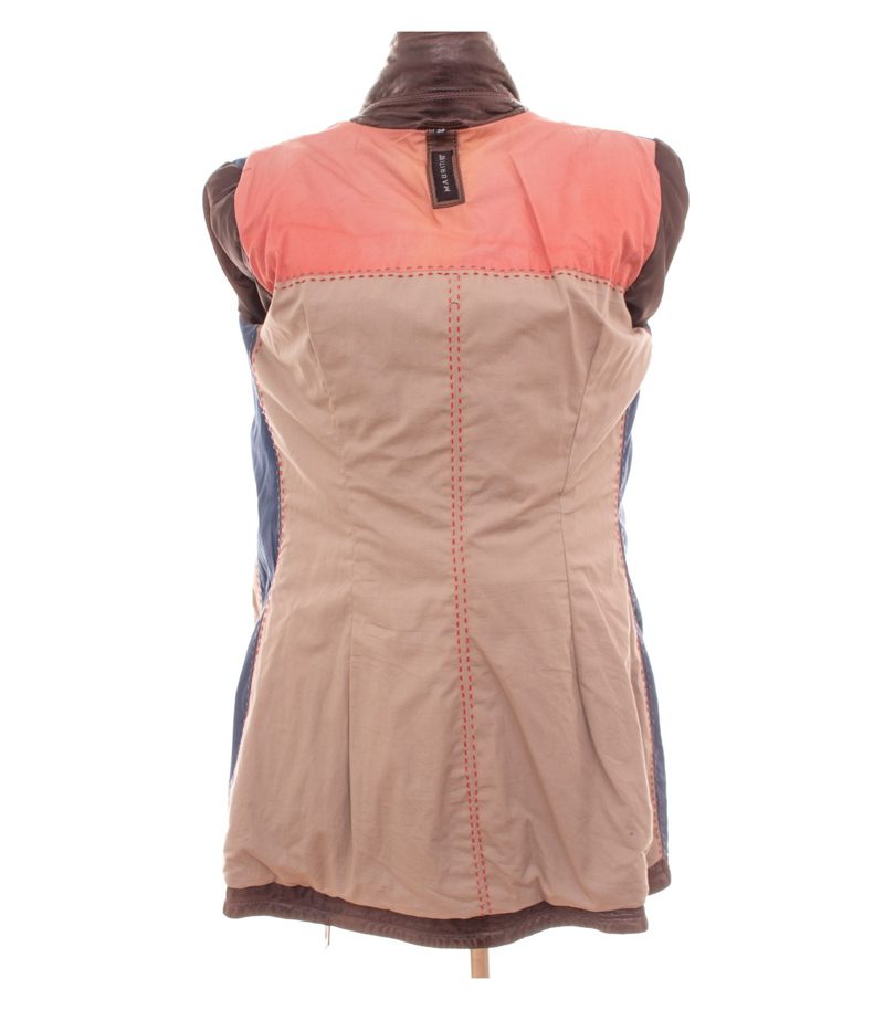 MAURITIUS Damen Jacke Ledermantel Gürtel Gr. 38 Braun Leder – Foto 7