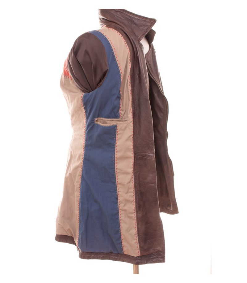 MAURITIUS Damen Jacke Ledermantel Gürtel Gr. 38 Braun Leder – Foto 8