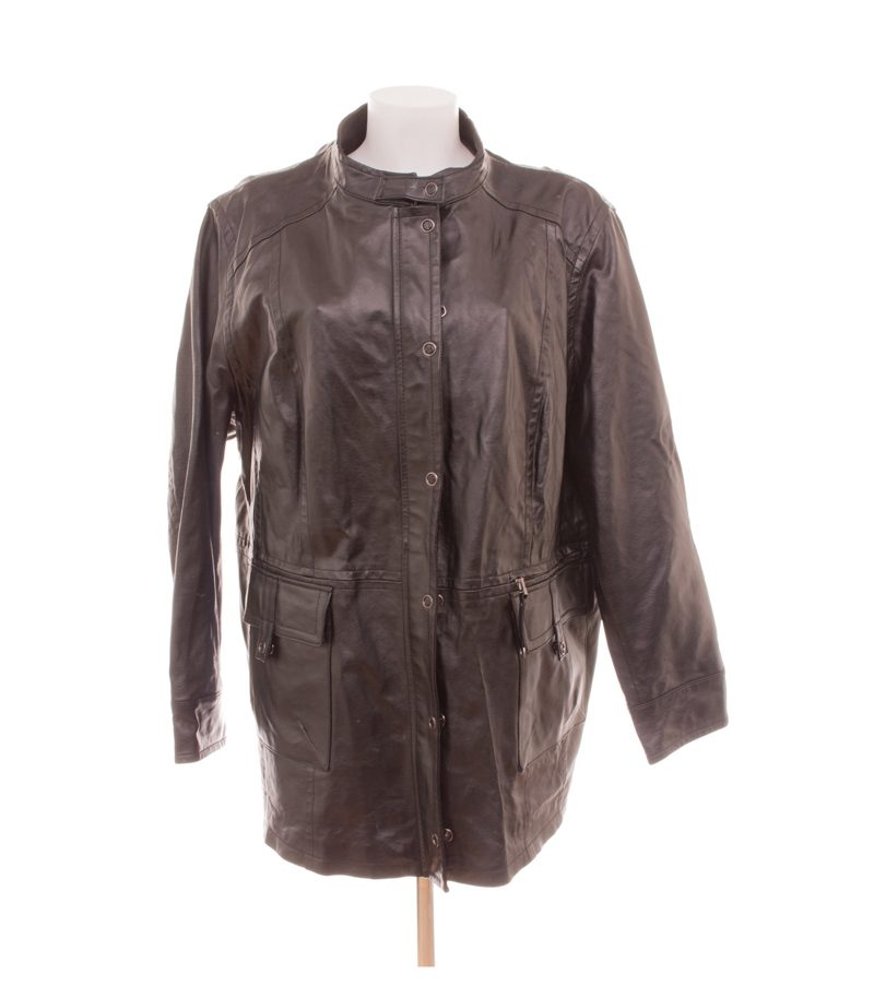 ULLA POPKEN Damen Lederjacke Plus Size Gr. 54 Schwarz Leder – Foto 1