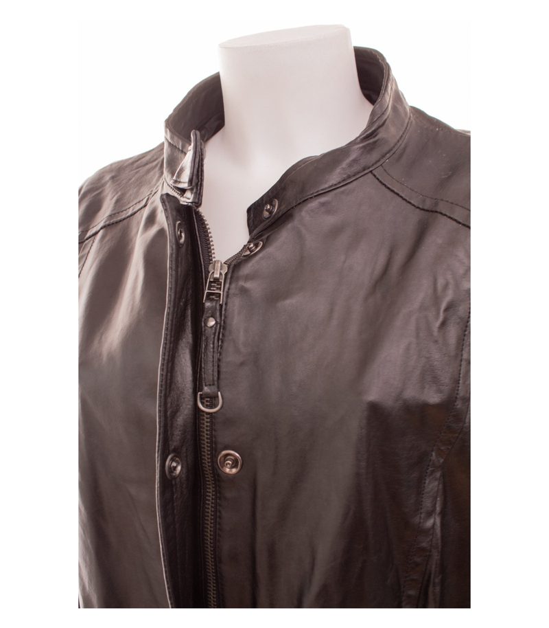 ULLA POPKEN Damen Lederjacke Plus Size Gr. 54 Schwarz Leder – Foto 5