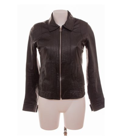 TCF Collection Damen Lederjacke Y2K Gr. L Schwarz Leder