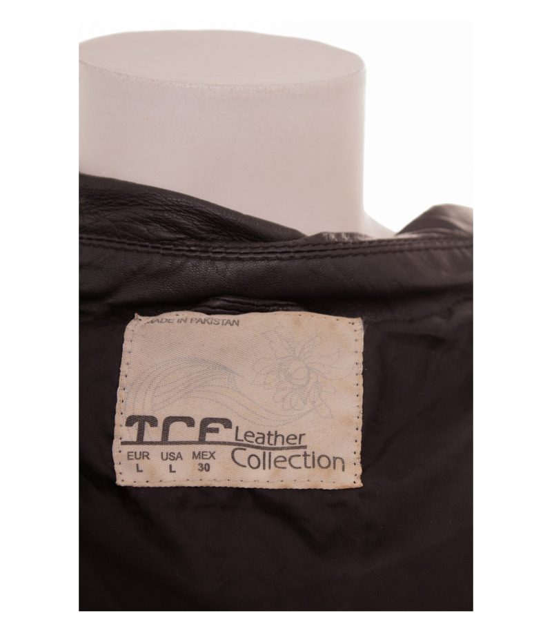 TCF Collection Damen Lederjacke Y2K Gr. L Schwarz Leder – Foto 7