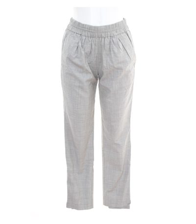J.CREW Damen Hose Gr. 0 DE 34 Hellgrau Wolle