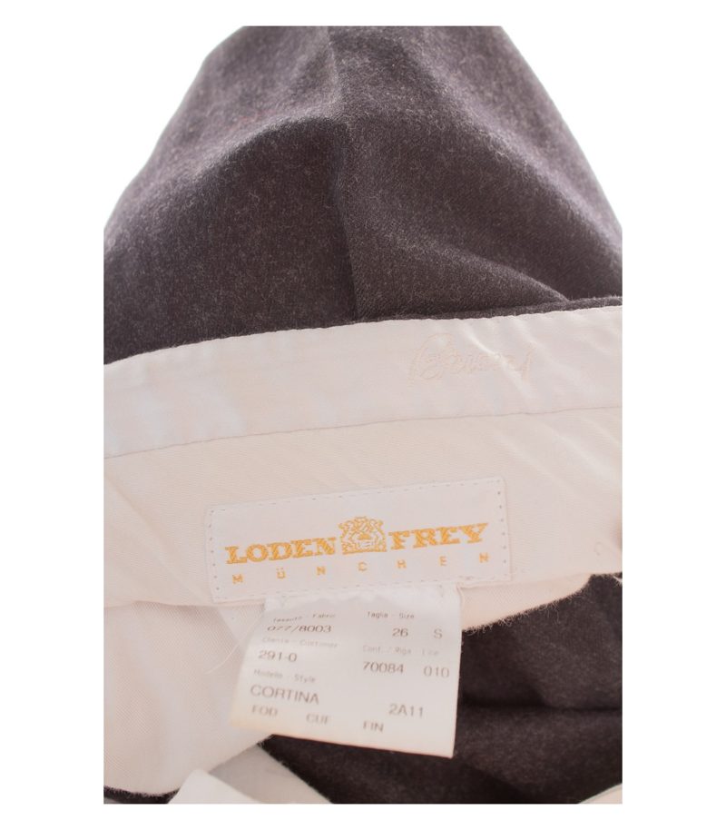 BRIONI Herren Anzughose Bundfaltenhose Old Money Gr. 26 Dunkelgrau Wolle – Foto 4