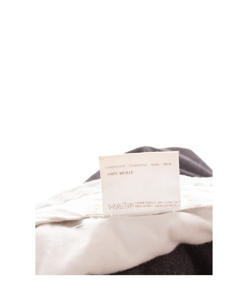 BRIONI Herren Anzughose Bundfaltenhose Old Money Gr. 26 Dunkelgrau Wolle – Foto 5