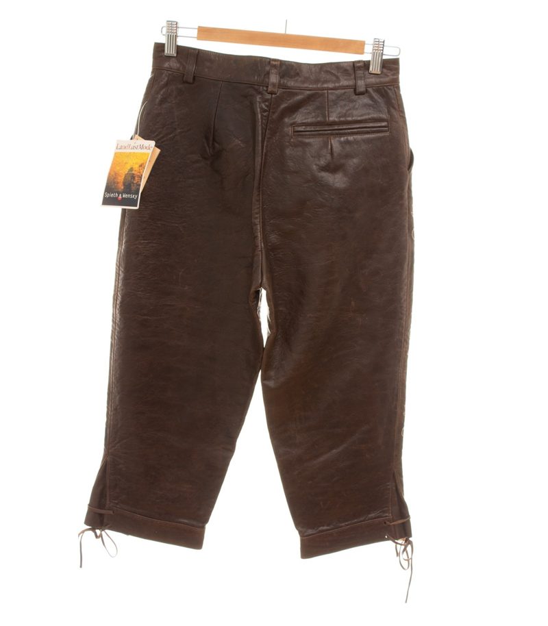 SPIETH & WENSKY Damen Trachtenhose Kniebundhose Stickerei Gr. 38 Braun Leder – Foto 2