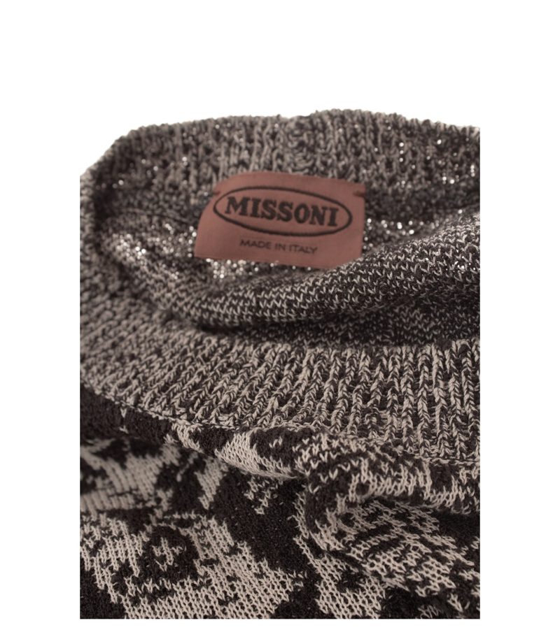 MISSONI Herren Strickpullover Gr. 54 Grau-Beige Dehnbar Vintage – Foto 5