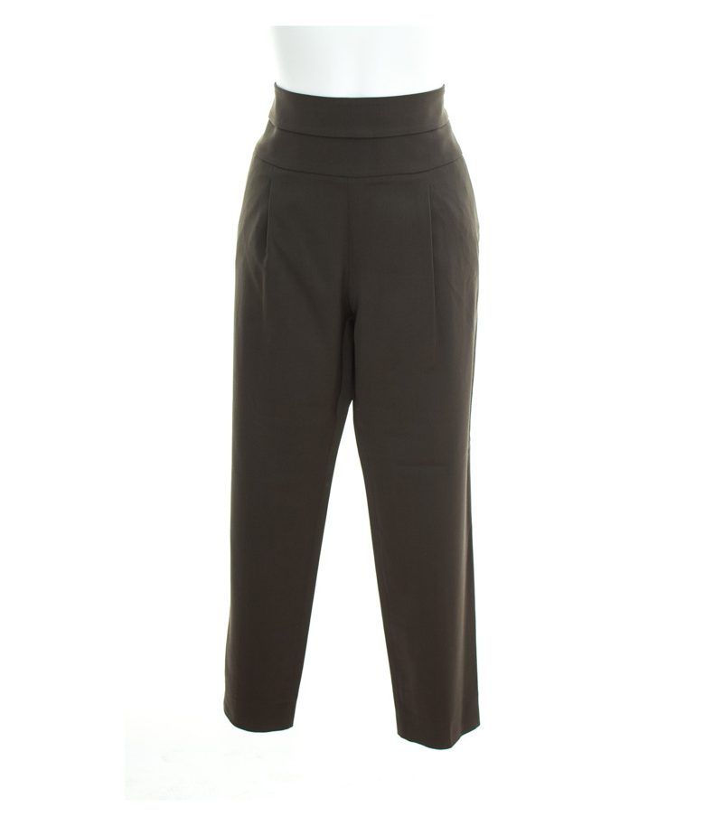 EMPORIO ARMANI Damen Hose Gr. DE 40 Karottenhose Grauoliv – Foto 1