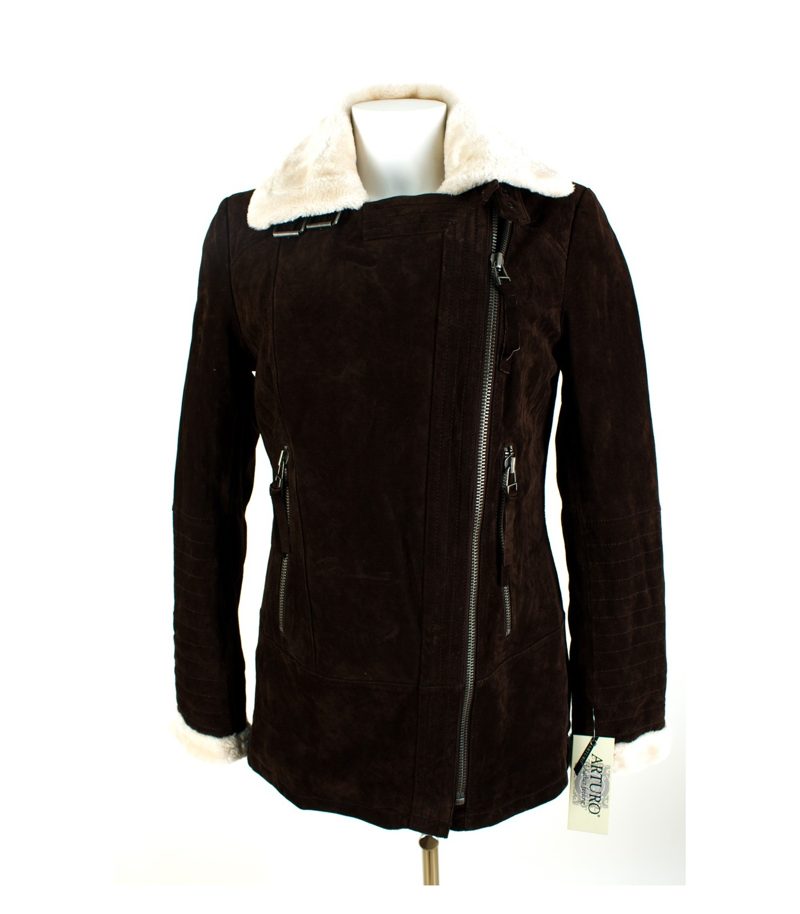 ARTURO Damen Veloursleder-Jacke Winterjacke Gr. DE 36 NEU – Foto 2
