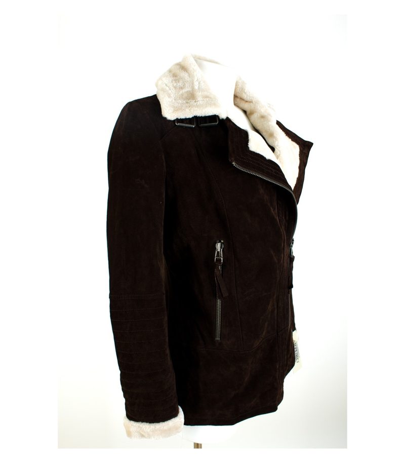 ARTURO Damen Veloursleder-Jacke Winterjacke Gr. DE 36 NEU – Foto 3