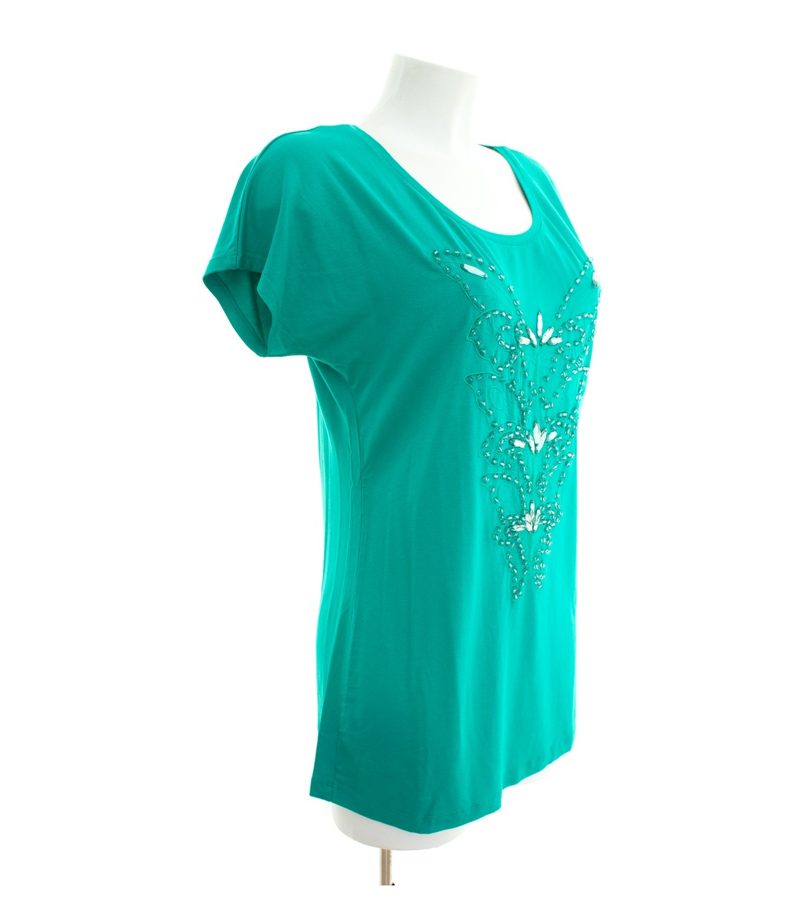 Sarah Kern Damen T-Shirt Shirt Freizeitshirt Gr. DE 34 Grün NEU – Foto 2