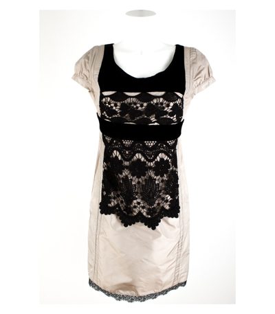 Christian Lacroix Kleid Kurzarm Sommerkleid Gr. DE 34 100% Seide