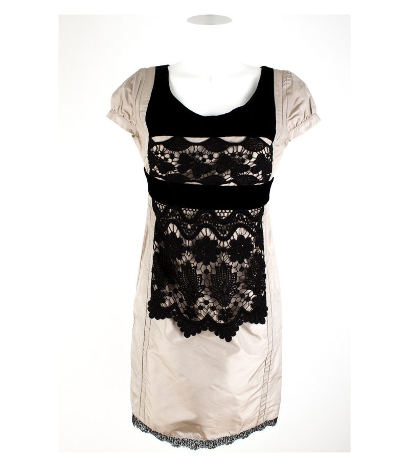 Christian Lacroix Kleid Kurzarm Sommerkleid Gr. DE 34 100% Seide – Foto 1
