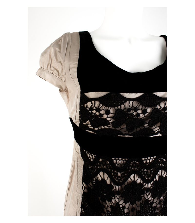 Christian Lacroix Kleid Kurzarm Sommerkleid Gr. DE 34 100% Seide – Foto 2