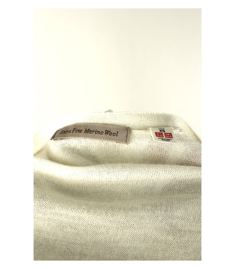 UNIQLO Damen Pullover Feinstrick Gr. XS Reine Merinowolle Pulli Strick – Foto 4