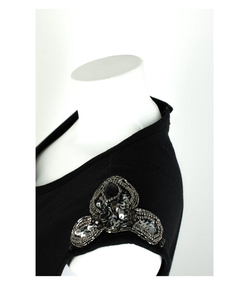 MARK ADAM Jersey Kleid Ärmellos Gr. 46 Schwarz – Foto 3