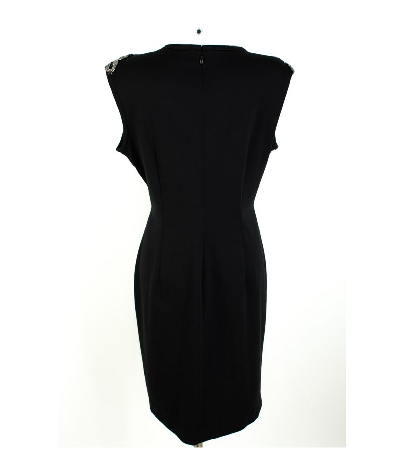MARK ADAM Jersey Kleid Ärmellos Gr. 46 Schwarz – Foto 4