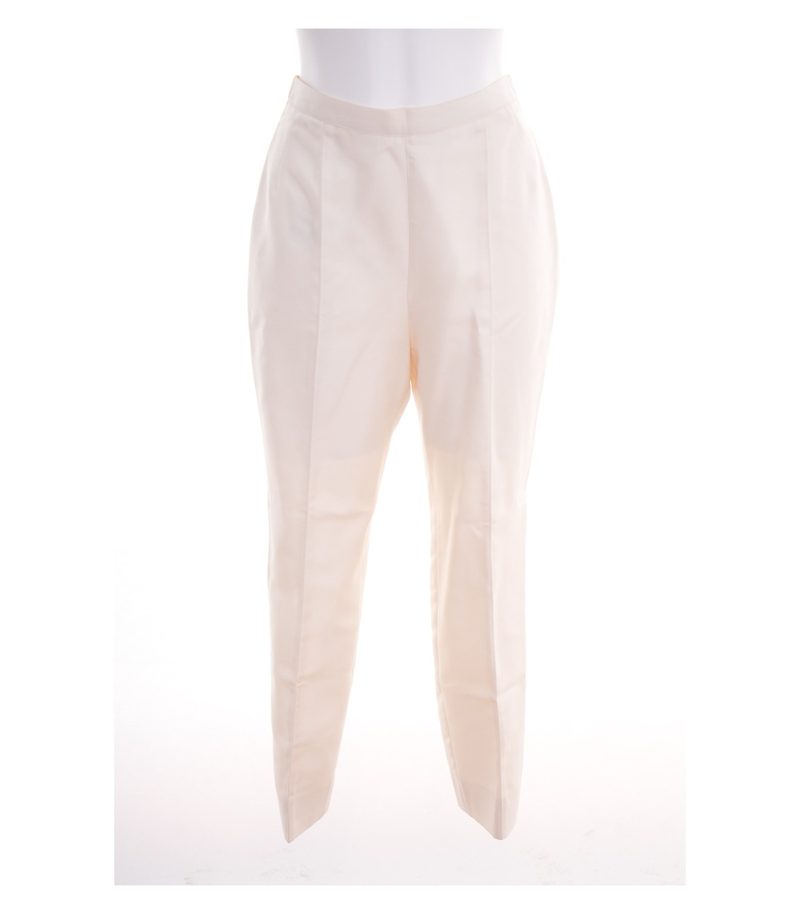 RENA LANGE Damen Hose Karottenhose Gr. DE 36 Creme Seide – Foto 1