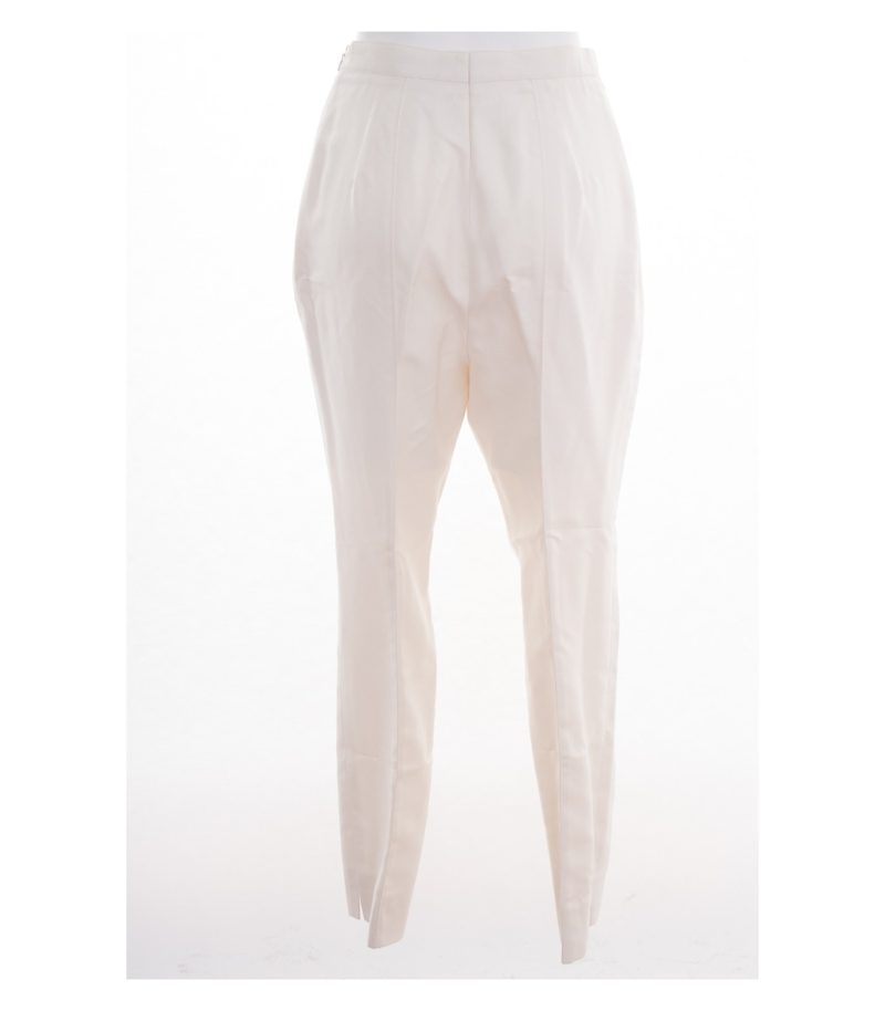 RENA LANGE Damen Hose Karottenhose Gr. DE 36 Creme Seide – Foto 2