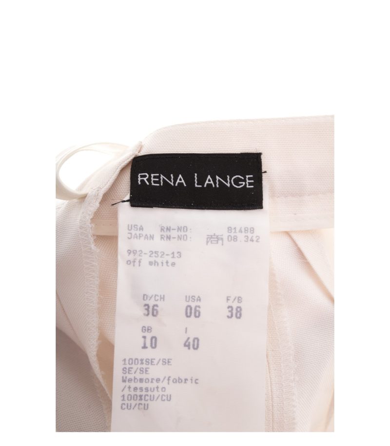RENA LANGE Damen Hose Karottenhose Gr. DE 36 Creme Seide – Foto 3
