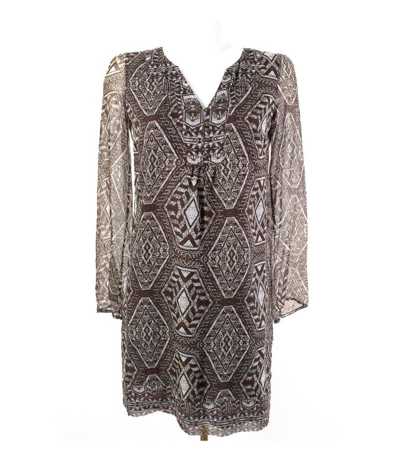 Esprit Ethno Kleid 100% Seidenkleid Gr. 34 Seide NEU – Foto 1