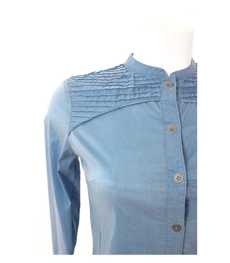 manoukian Bluse Hemdbluse Gr. XS/DE 34 Baumwolle – Foto 2